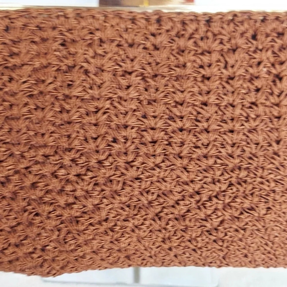 Vintage Jacobson's Brown Macrame Bag Chain Shoulder Bag Kiss Lock‎ Closure - Picture 6 of 11